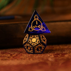 Indian Blue Glass Dice Set - Dice Around the World Collection (ONLINE ORDER ONLY)
