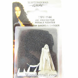 DSM1144 Female Fighter with Long Sword and Dagger The Protector Miniature (ONLINE ORDER ONLY)