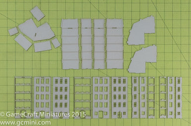 15mm European City Corner Building (Matboard) - 15MCSS125 (Online Order Only)