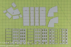 15mm European City Corner Building (Matboard) - 15MCSS125 (Online Order Only)