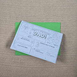 Coloring Dad Happy Birthday Card (ONLINE ORDER ONLY)
