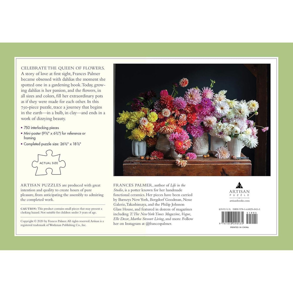 Dahlias 750 Piece Jigsaw Puzzle Artisan (ONLINE ORDER ONLY)