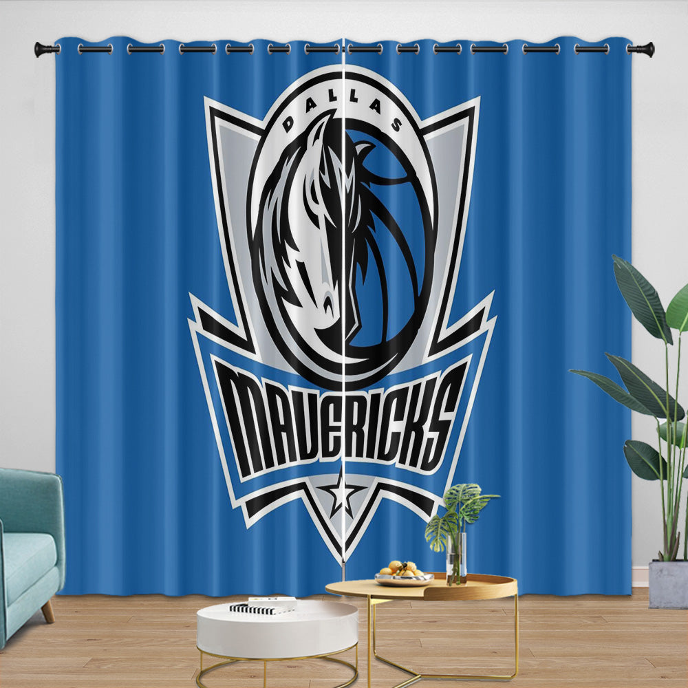 Dallas Mavericks Curtains Blackout Window Drapes Room Decoration (Online Order Only)