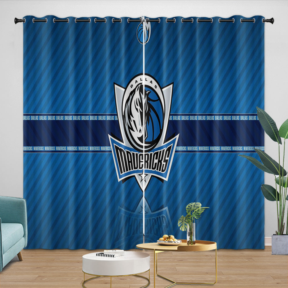 Dallas Mavericks Curtains Blackout Window Drapes Room Decoration (Online Order Only)