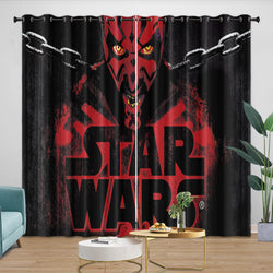 Darth Maul Curtains Pattern Blackout Window Drapes (ONLINE ORDER ONLY)