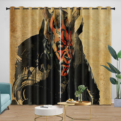 Darth Maul Curtains Pattern Blackout Window Drapes (ONLINE ORDER ONLY)