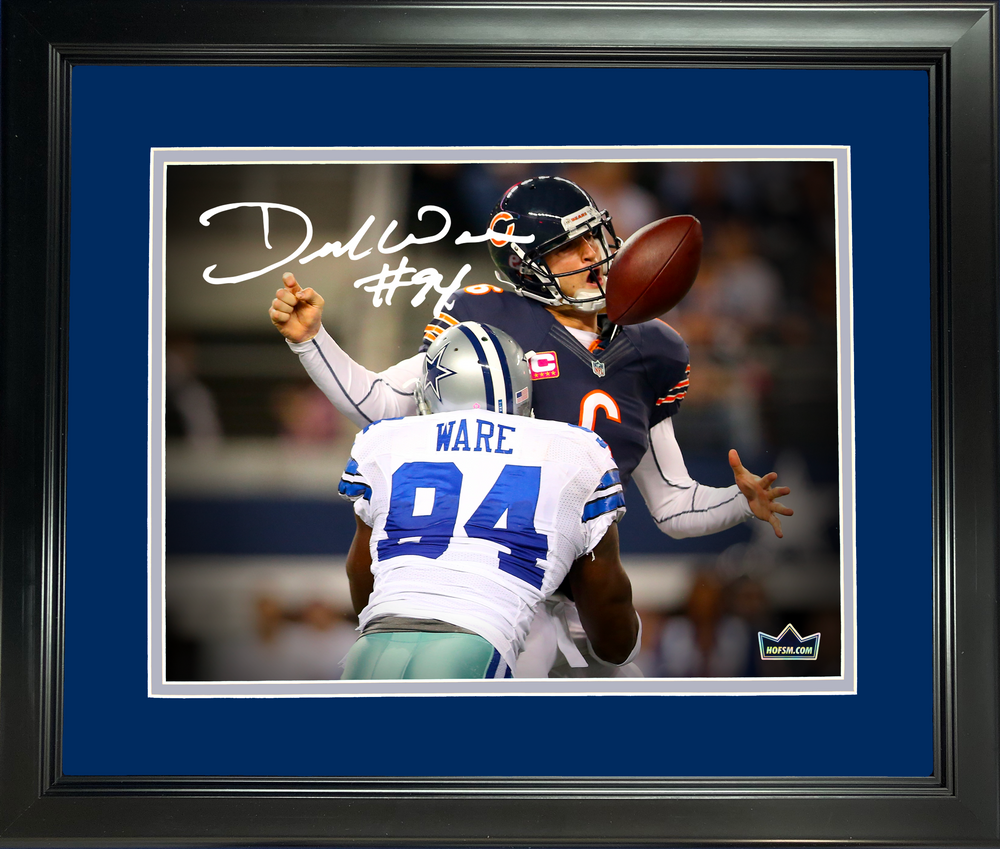 Framed DeMarcus Ware Dallas Cowboys Facsimile Laser Engraved Signature Auto 11"x14" Football Photo HOFSM Holo (ONLINE ORDER ONLY)
