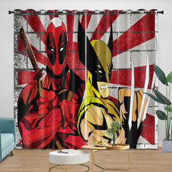 Deadpool And Wolverine Curtains Blackout Window Drapes (Online Order Only)