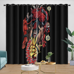 Deadpool And Wolverine Curtains Blackout Window Drapes (Online Order Only)