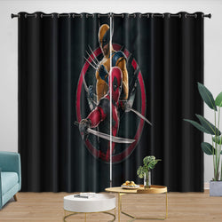 Deadpool And Wolverine Curtains Blackout Window Drapes (Online Order Only)