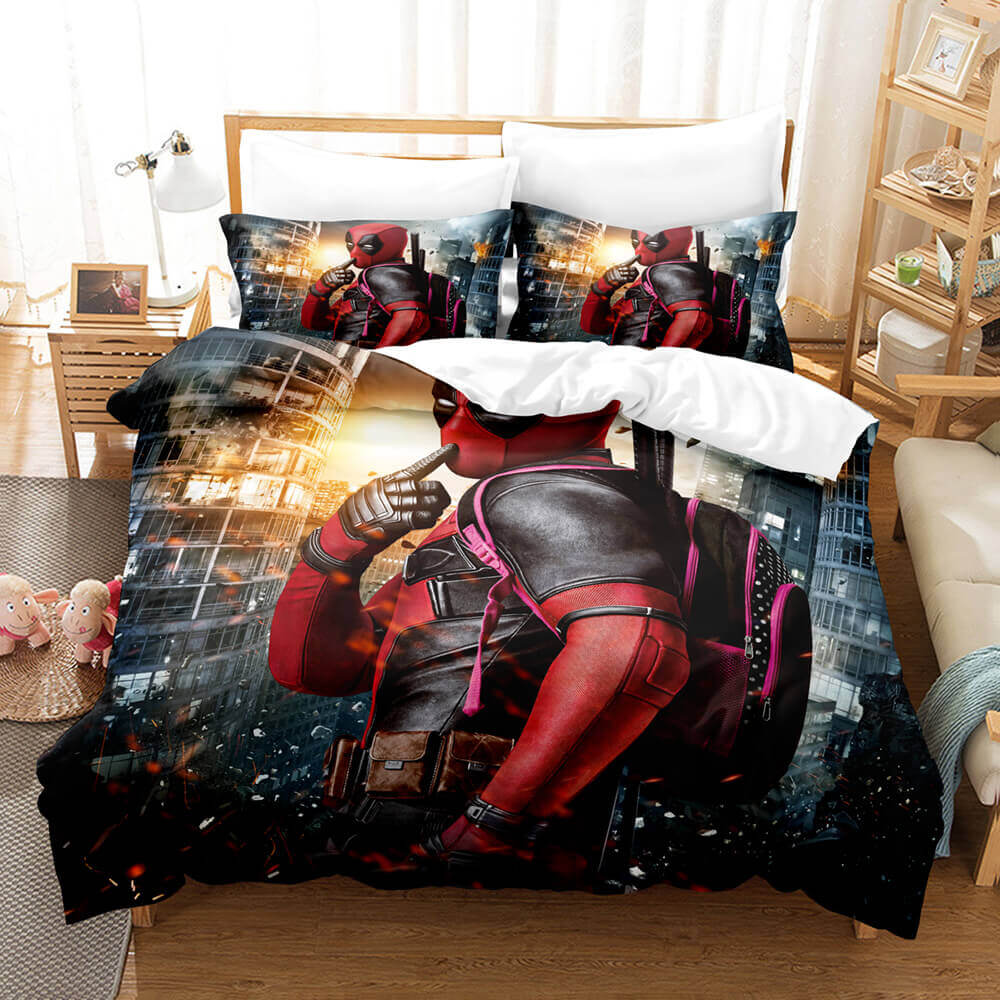 Deadpool Cosplay Bedding Set Quilt Cover Without Filler (Online Order Only)