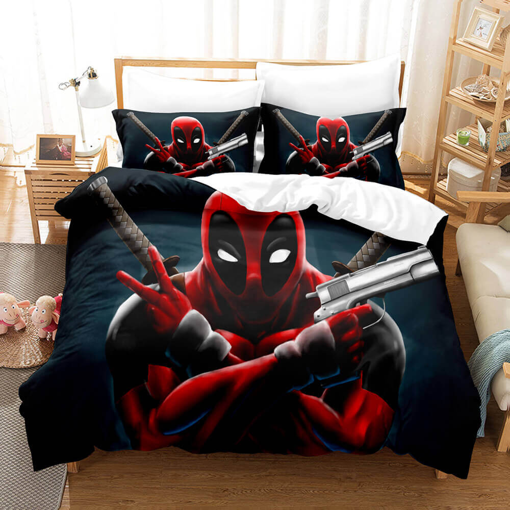 Deadpool Cosplay Bedding Set Quilt Cover Without Filler (Online Order Only)