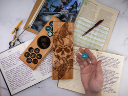 Death Head Moth | Engraved Dual Hex Dice Vault (ONLINE ORDER ONLY)