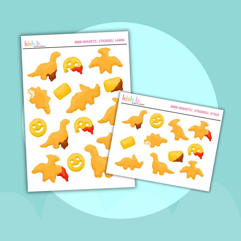 Dino Nuggets | Decorative| Journal| Sticker Sheet (ONLINE ORDER ONLY)
