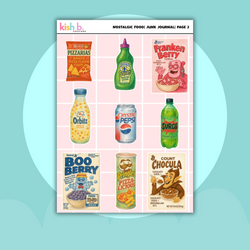 Nostalgic Food |Journal| Sticker Sheet(s) (ONLINE ORDER ONLY)