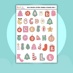 Jolly Holiday Letters | Journal Stickers (ONLINE ORDER ONLY)