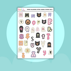 Spooky Halloween Letters | Journal Stickers (ONLINE ORDER ONLY)