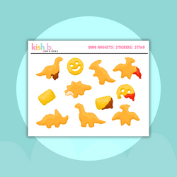 Dino Nuggets | Decorative| Journal| Sticker Sheet (ONLINE ORDER ONLY)