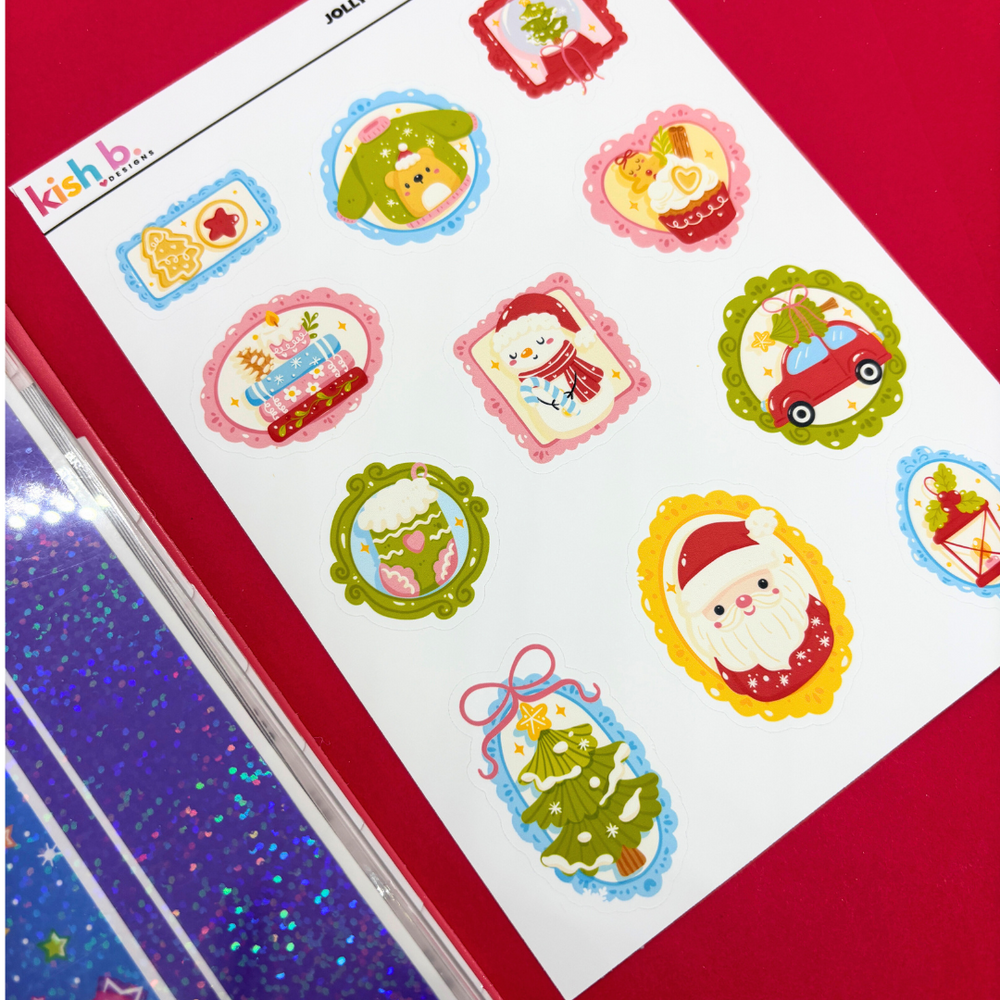 Jolly Holiday Frame  |Journal| Sticker Sheet (ONLINE ORDER ONLY)