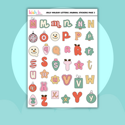 Jolly Holiday Letters | Journal Stickers (ONLINE ORDER ONLY)