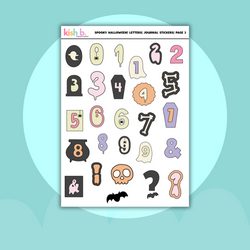 Spooky Halloween Letters | Journal Stickers (ONLINE ORDER ONLY)