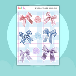 Bow Ribbon |Journal| Sticker Sheet (ONLINE ORDER ONLY)