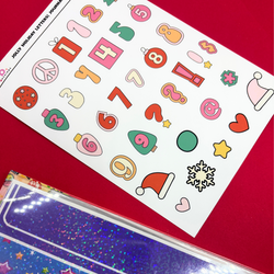 Jolly Holiday Letters | Journal Stickers (ONLINE ORDER ONLY)