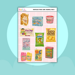 Nostalgic Food |Journal| Sticker Sheet(s) (ONLINE ORDER ONLY)