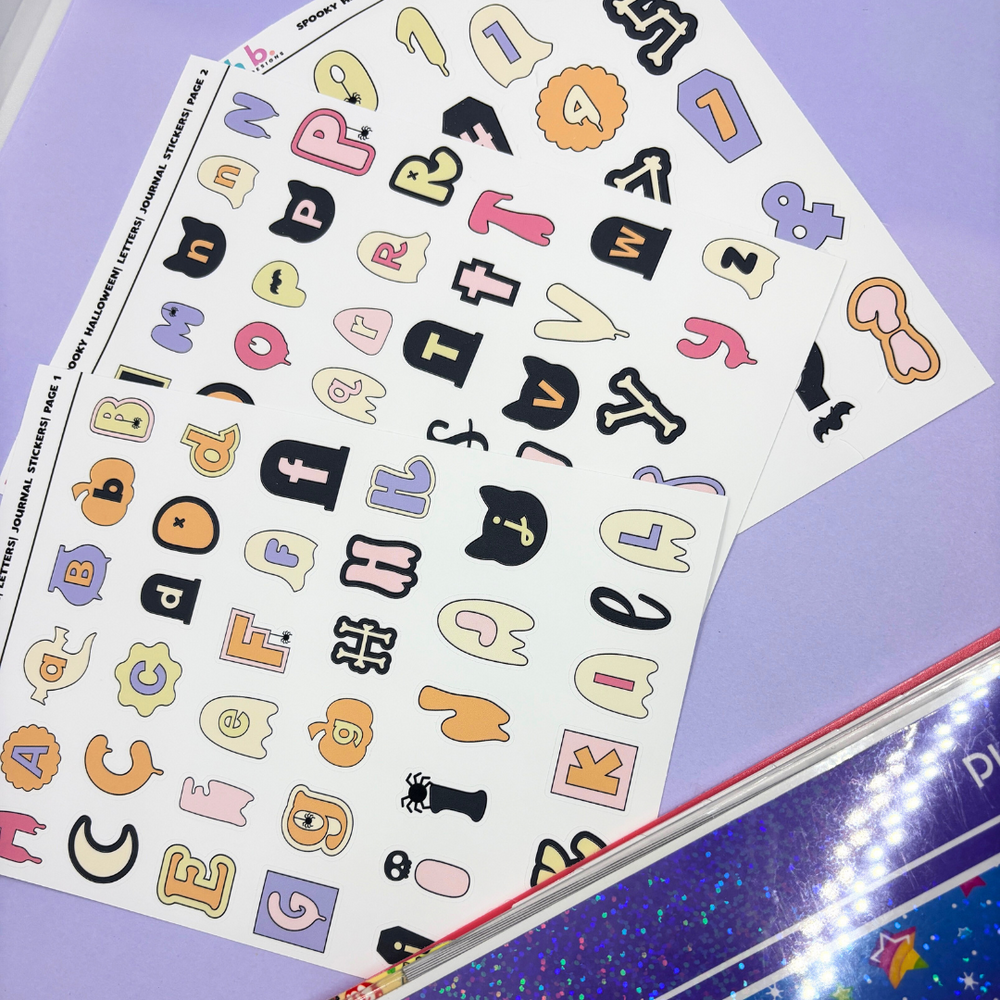 Spooky Halloween Letters | Journal Stickers (ONLINE ORDER ONLY)