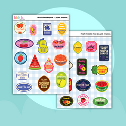 Fruit Stickers |Journal| Sticker Sheet (ONLINE ORDER ONLY)