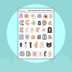 Spooky Halloween Letters | Journal Stickers (ONLINE ORDER ONLY)