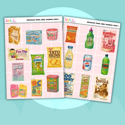 Nostalgic Food |Journal| Sticker Sheet(s) (ONLINE ORDER ONLY)