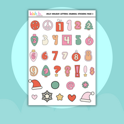 Jolly Holiday Letters | Journal Stickers (ONLINE ORDER ONLY)