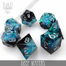Deep Waters (Handmade) - 7 Dice Set (ONLINE ORDER ONLY)