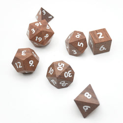 Deku Seed- 7 Piece DnD Dice Set | Wood RPG Gaming Dice (ONLINE ORDER ONLY)