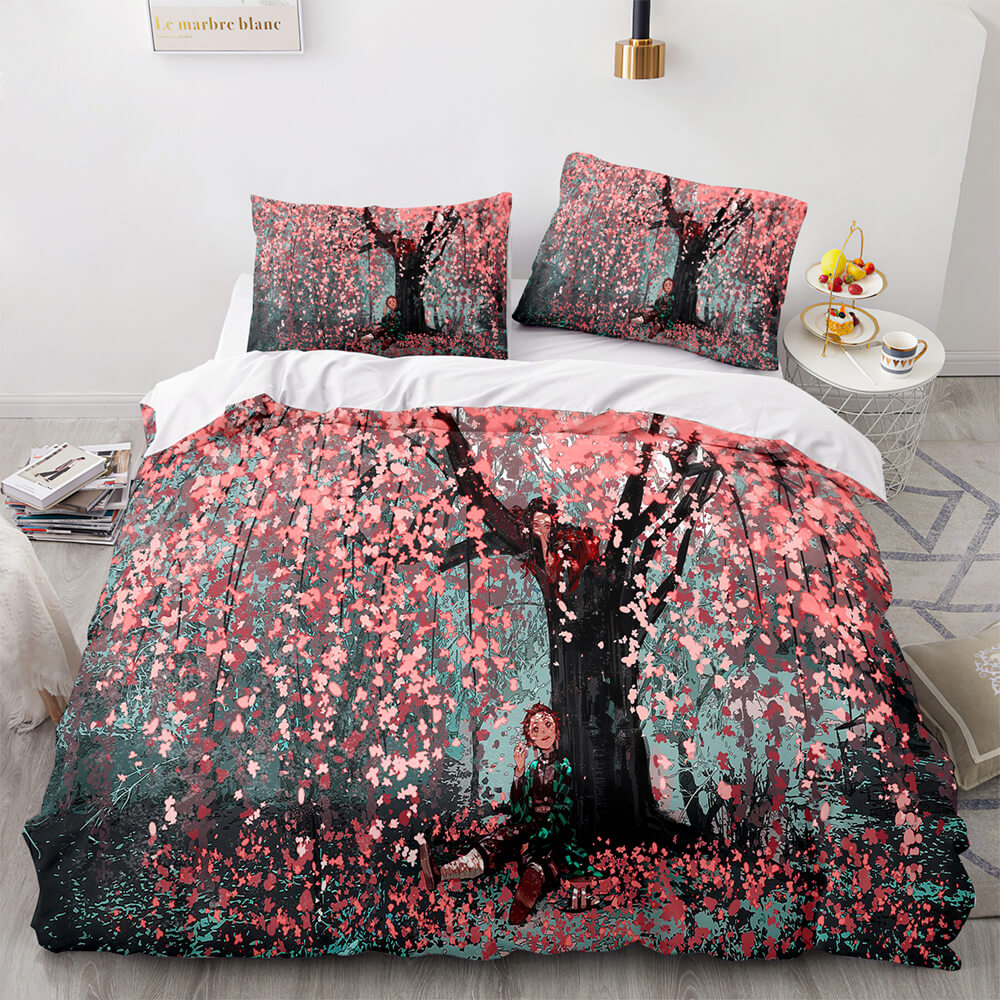 Demon Slayer Cosplay Bedding Set Quilt Cover Without Filler (Online Order Only)
