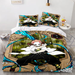 Demon Slayer Cosplay Bedding Set Quilt Covers Without Filler (Online Order Only)