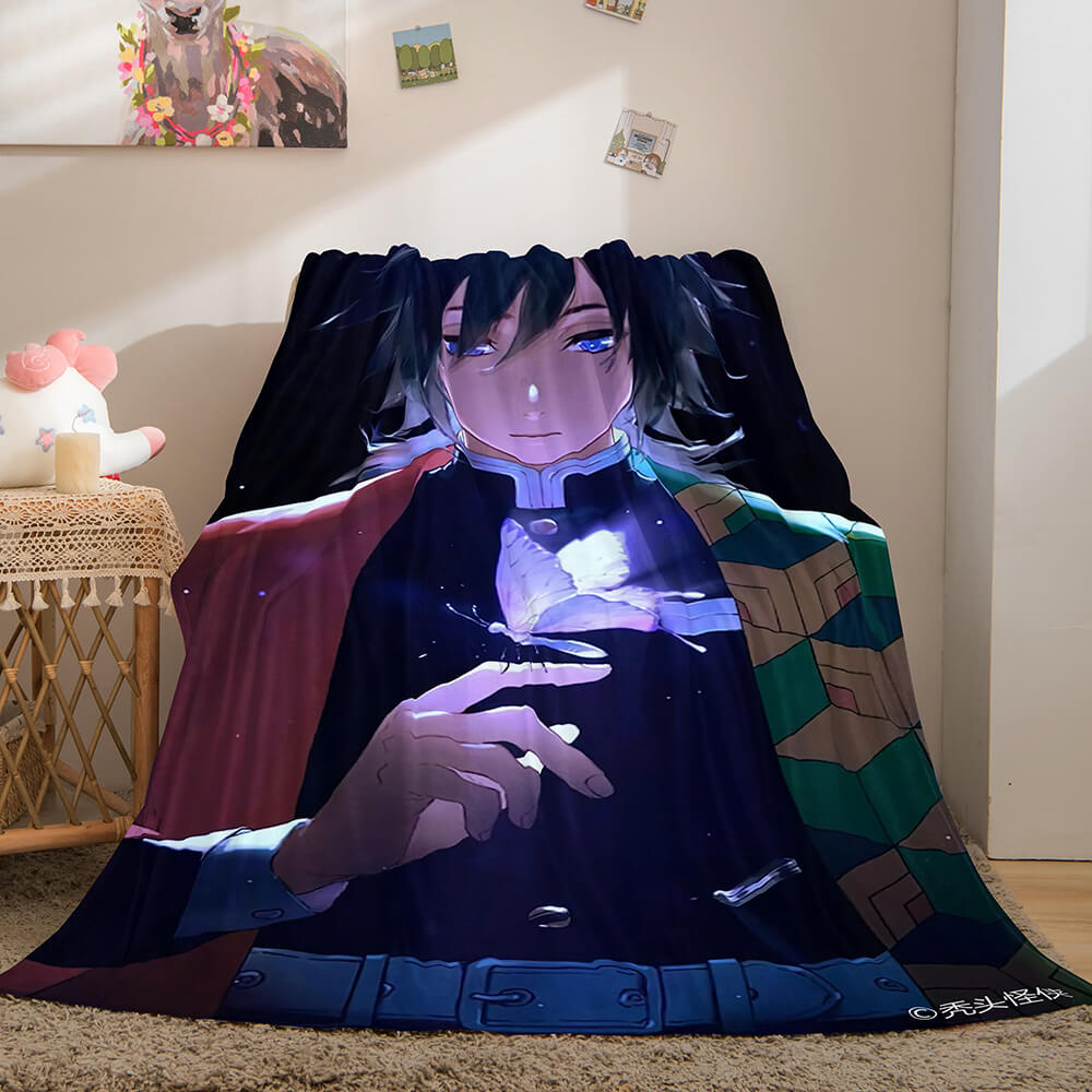Demon Slayer Cosplay Flannel Fleece Throw Blanket (Online Order Only)