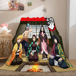 Demon Slayer Cosplay Flannel Fleece Throw Blanket (Online Order Only)