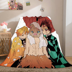 Demon Slayer Cosplay Flannel Fleece Throw Blanket (Online Order Only)
