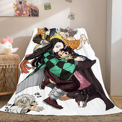 Demon Slayer Cosplay Flannel Fleece Throw Blanket (Online Order Only)