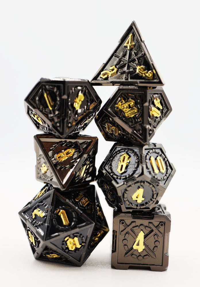 Crossed Swords: Demonic Sword - Metal RPG Dice Set (ONLINE ORDER ONLY)