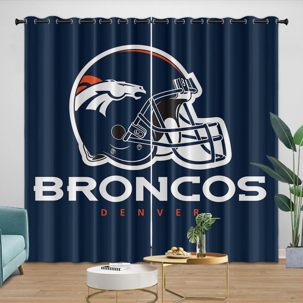 Denver Broncos Curtains Blackout Window Drapes Room Decoration (Online Order Only)