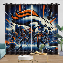 Denver Broncos Curtains Blackout Window Drapes Room Decoration (Online Order Only)