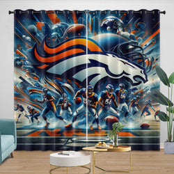 Denver Broncos Curtains Blackout Window Drapes Room Decoration (Online Order Only)