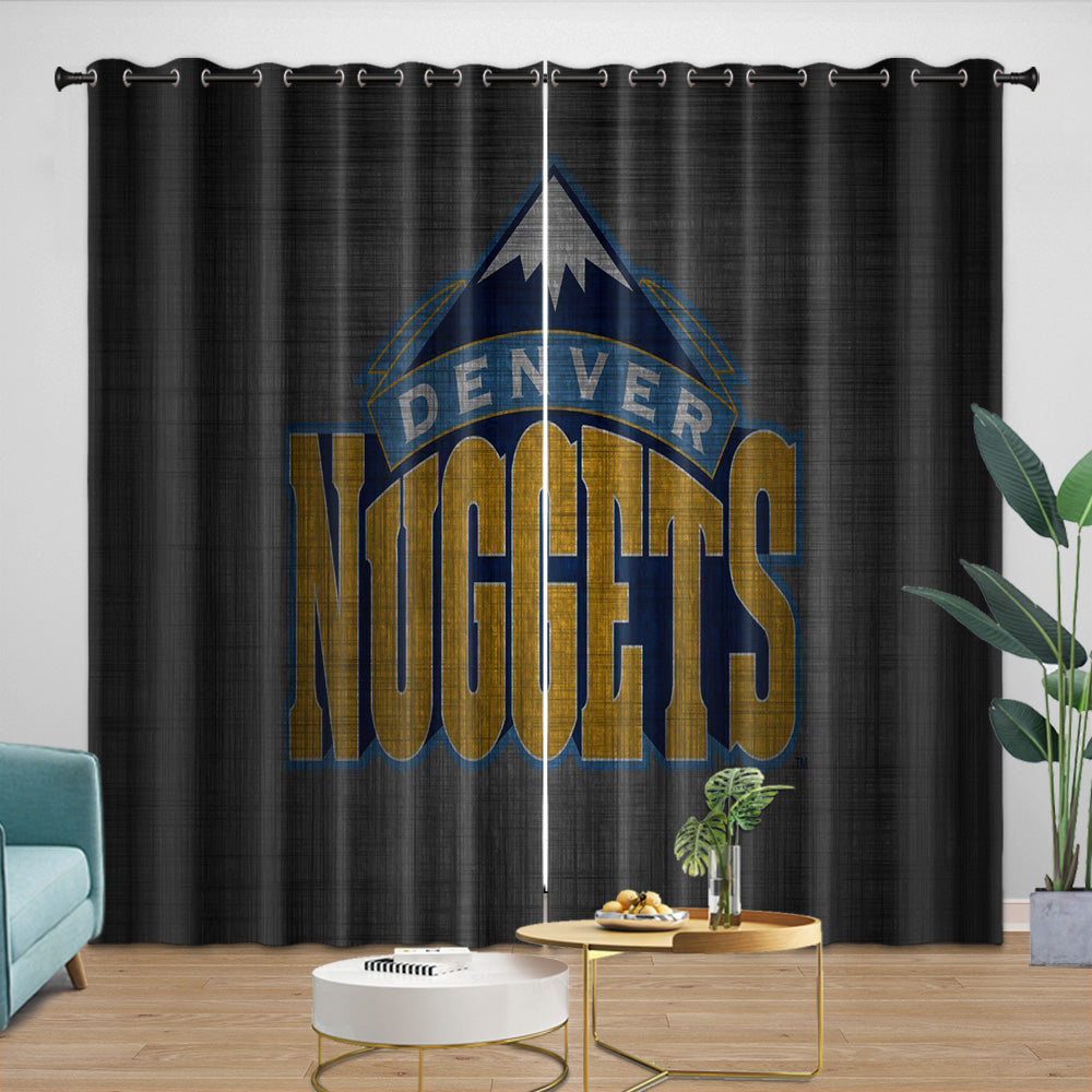Denver Nuggets Curtains Blackout Window Drapes Room Decoration (Online Order Only)