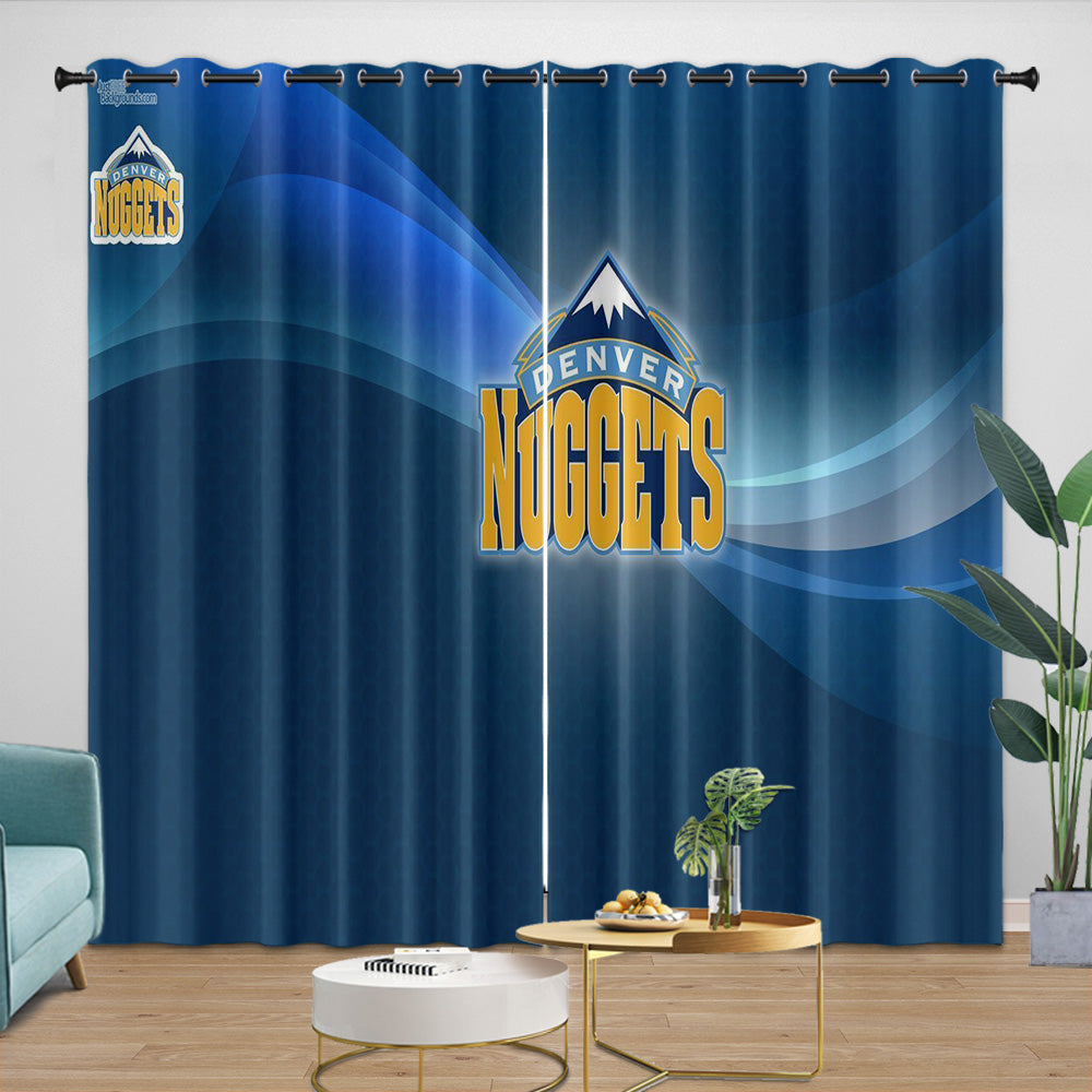 Denver Nuggets Curtains Blackout Window Drapes Room Decoration (Online Order Only)