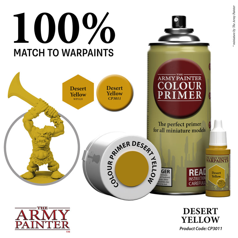 Army Painter Colour Primer: Desert Yellow (ONLINE ORDER ONLY)