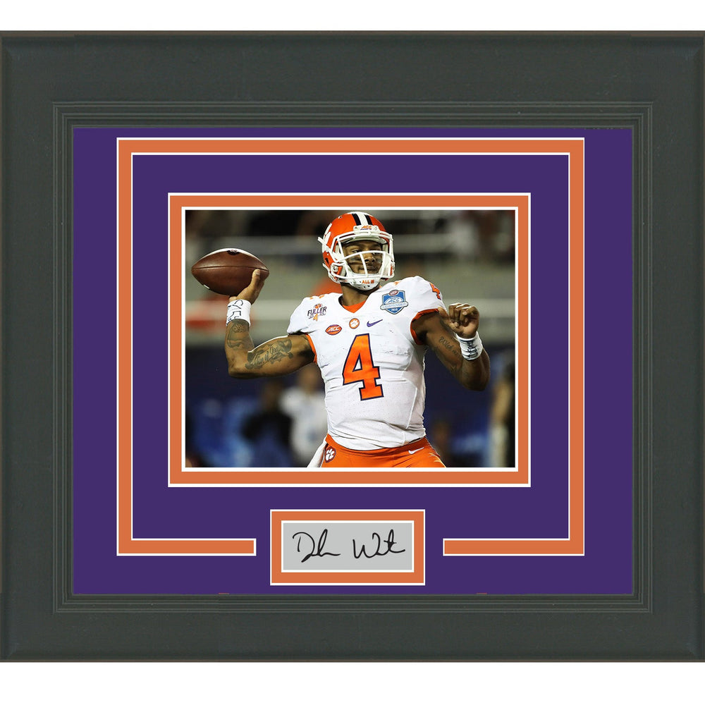 Framed Deshaun Watson Facsimile Laser Engraved Signature Auto Clemson Tigers 11x14 Football Photo (ONLINE ORDER ONLY)