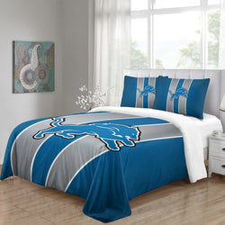 Detroit Lions Bedding Set Pattern Duvet Cover (Online Order Only)